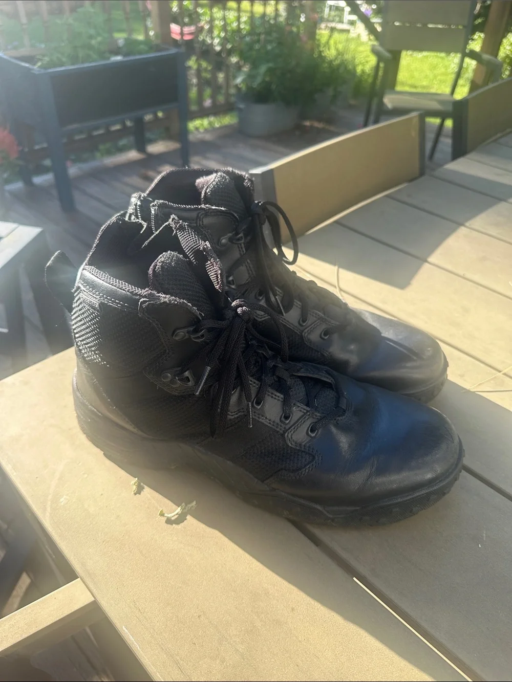 Danner Scorched Black Waterproof Tactical Work Boots Sz 13 EMS Combat Biker
